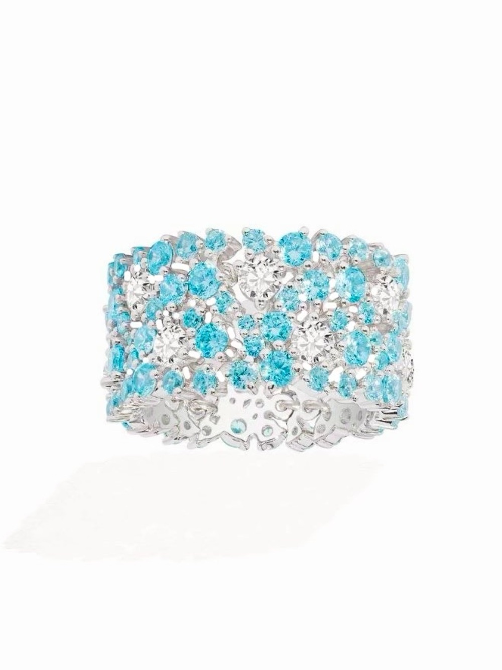 APM Monaco Lagoon Blue Pavé Ring